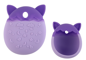 Piederums, apvalks Tamagotchi, 6 cm, violeta krās.