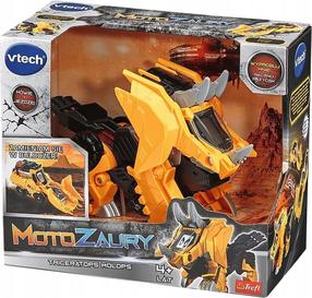 Transformeris VTech MotoZaury Triceratops Molops, geltona sp.