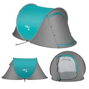 1-местная палатка Nils Camp NC3743, синий цв./серый цв., 220 см x 120 см x 95 см