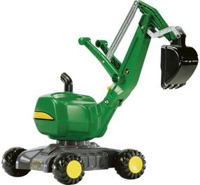 Paspiriamas ekskavatorius Rolly Toys John Deere, geltona sp./žalia sp.