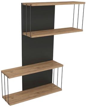 Sieninė lentyna Kalune Design Destan 854KLN1742, antracito sp./pušies sp, 96 cm x 19 cm x 65 cm
