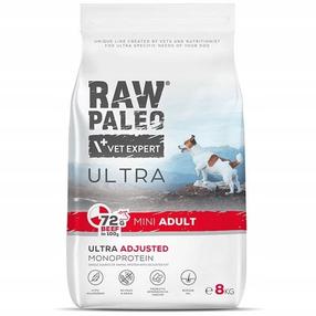 Sausas šunų maistas VetExpert Raw Paleo Ultra Mini Adult Beef, jautiena, 8 kg