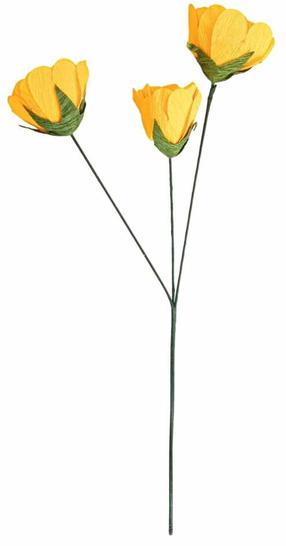 Dirbtinė šakelė Homla Carta, žalia sp./oranžinė sp., 41 cm