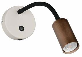 Šviestuvas sieninis Reality Taryn R26851765, GU10, 1 x 5 W, ruda sp. / balta sp.