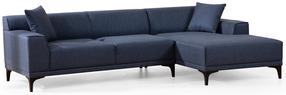 Kampinė sofa Hanah Home Petra 560ARE1610, mėlyna sp., dešininė, 145 x 250 cm x 69 cm