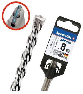 Grąžtas Specialist+ 77-08540, gipskartoniui/betonui/plytelės, sds plus, 8 mm x 60 cm