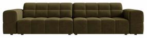 Sofa Cosmopolitan Design Chicago Velvet Bluvel 77, žalia sp., 102 x 252 cm x 78 cm