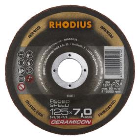 Šlifavimo diskas Rhodius Speed, 125 mm x 22.23 mm