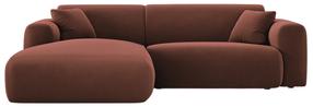 Kampinė sofa Cosmopolitan Design Nolio Velvet, cuoio sp., kairinė, 170 x 235 cm x 72 cm