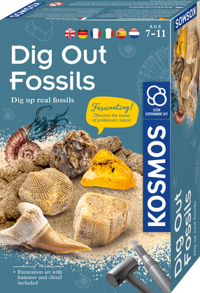 Arheologa komplekts Kosmos Dig Out Fossils, daudzkrāsaina