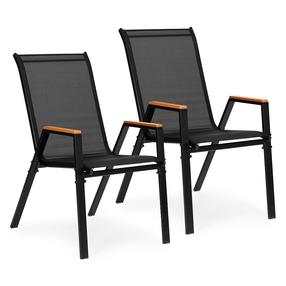 Lauko kėdžių rinkinys MultiGarden SC-092W-2-1, juoda sp., 72 cm x 55 cm x 92 cm, 2 vnt.