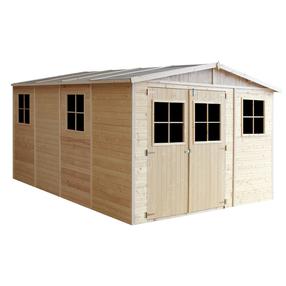 Sodo namelis Timbela M336, 416 cm x 324 cm x 226 cm, rusva sp.