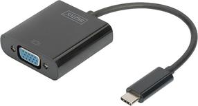 Adapteris Digitus USB Type-C to VGA USB-C, VGA, 0.15 m, juoda