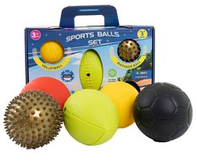 Laste pall jalgpalli/korvpall/ragbi Gerardo's Toys 59739, 5 tk