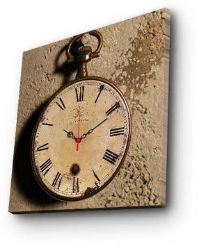 Pulkstenis - bilde Wallity Canvas 4545CS-1, brūna krās./bēša krās., 45 cm x 45 cm