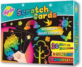 Skrāpēšanas komplekts Stnux Scratch Cards Set, daudzkrāsaina