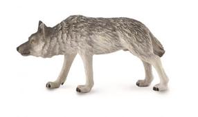 Žaislinė figūrėlė, vilkas Collecta Timber Wolf Hunting 88845, 10 cm, pilka sp.
