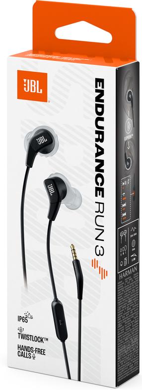 Laidinės ausinės JBL Endurance Run 3 JBLENDURRUN3BLKG, juoda sp.