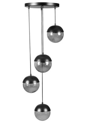 Šviestuvas kabinamas Opviq Chandelier Kure 8711-4, juoda sp. / juoda sp.