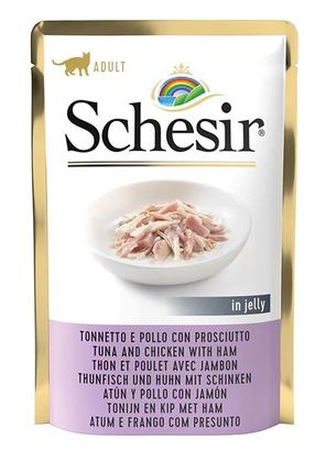 Kassi märgtoit Schesir In Jelly Tuna And Chicken With Han, tuunikala, 0.085 kg