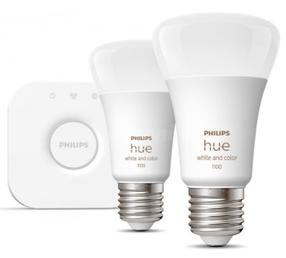 Viedā spuldze Philips Hue Hue Bridge RGBW LED, E27, 2000 - 6500 °K, E27, 9 W, 806 - 1100 lm, 2 gab.
