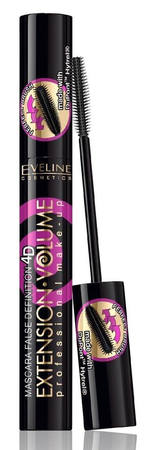 Blakstienų tušas Eveline Extension Volume, 10 ml, juoda sp. black