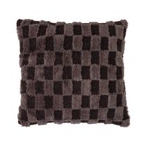 Dekoratyvinė pagalvėlė Domoletti Mink Chess, šokolado sp., 50 cm x 50 cm