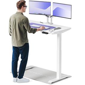 Kompiuterio stalas reguliuojamo aukščio Desktronic HomeOne, 120 cm x 60 cm, 72 - 119 cm, balta sp.