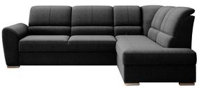 Kampinė sofa Siber Flores 10, juoda sp., dešininė, 186 x 270 cm x 93 cm