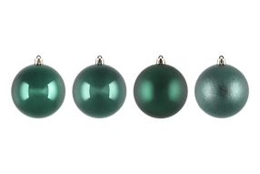 Ziemassvētku eglīšu rotaļlietu komplekts Winteria Bauble 637040, zaļa krās., 8 cm, plastmasa, 8 gab.