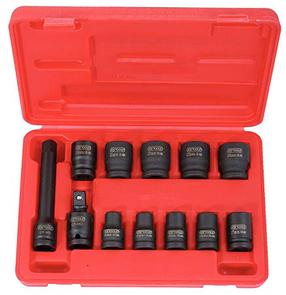 Galvučių komplektas KsTools, 125 mm, 10 - 24 mm, 1/2"