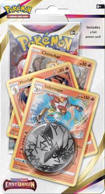Kortų žaidimas Pokemon Sword & Shield 11 Lost Origin Premium Checklane Blister Infernape, EN