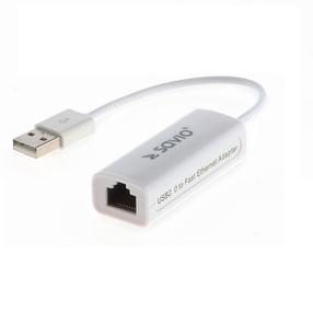 Адаптер Savio USB / RJ45 USB 2.0 A male, RJ-45, черный цв.