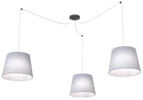 Sietynas kabinamas Emibig Ascot 1424/3, E27, 3 x 15 W, pilka sp. / juoda sp.