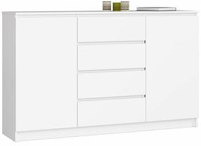 Комод Akord K160 2D 4SZ CLP, белый цв., 99 см x 40 см x 160.4 см