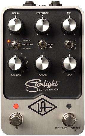 Elektrinės gitaros procesorius Universal Audio UAFX Starlight Echo Station - Guitar Effect, juoda sp./pilka sp.