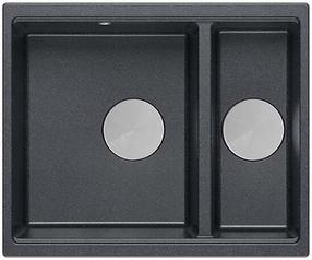 Virtuves izlietne Quadron Logan 150, granīts, 56 cm x 46 cm x 22 cm, melns krās./nerūsējošā tērauda krās./brūna krās.