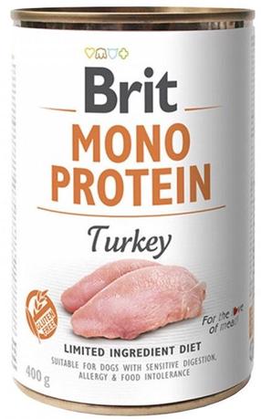 Šlapias šunų maistas Brit Mono Protein Turkey, kalakutiena, 0.4 kg