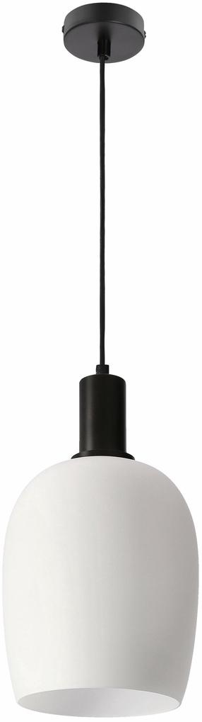 Lampa griesti Candellux Lighting Wolken, E27, 1 x 40 W, balta krās. / melna krās., 18 x 22 cm