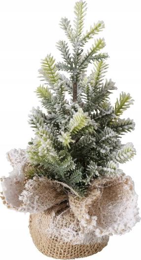 Dirbtinė Kalėdų eglutė apsnigta Boltze Tanne, 22 cm, su stovu