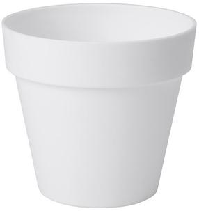 Gėlių vazonas Form Plastic Ibiza Soft Mat 4160, plastikinis, Ø 25 cm, balta sp.
