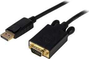 Адаптер StarTech DisplayPort to VGA Displayport, VGA, 1.8 м, черный цв.