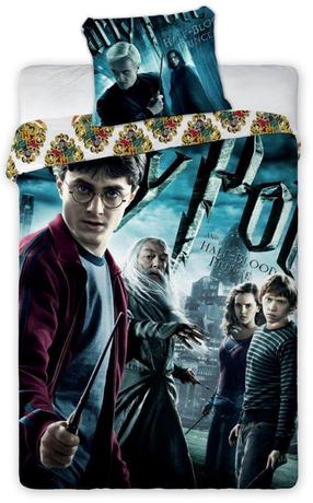 Patalynės užvalkalų komplektas Harry Potter POW-155, mėlyna sp./pilka sp., 70 x 90 cm, 140 x 200 cm