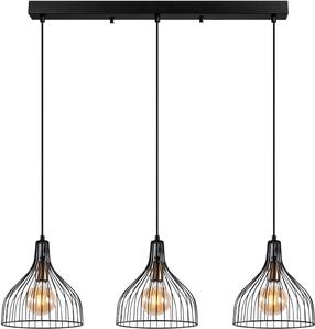 Šviestuvas kabinamas Opviq CAFU-11565-1 942FLG1409, E27, 3 x 40 W, juoda sp. / juoda sp.