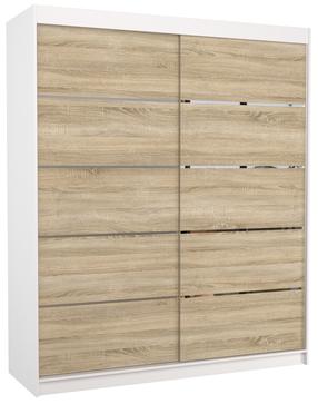 Шкаф ADRK Spectra 180, коричневый цв./белый цв./коричневатый цв., 58 см x 180 см x 215 см