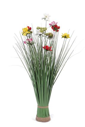Mākslīgais augs, zāle Domoletti, zaļa krās./daudzkrāsaina, 75 cm