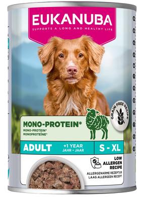 Šlapias šunų maistas Eukanuba Mono Protein, ėriena, 0.4 kg