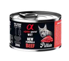 Šlapias kačių maistas Alpha Spirit WET, jautiena, 0.2 kg