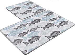 Vonios kilimėlių rinkinys Foutastic Aqua Fish 359CHL4365, įvairių spalvų, 100 cm x 60 cm