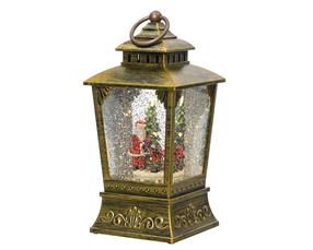 Dekoracija "Žibintas" su LED apšvietimu, 24 cm, 11.5 cm, aukso sp.